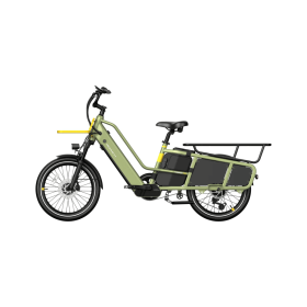 INVANTI Family Cargo Ebike EB08 750W 48V 14.7AH 7S Shimano Electric Bicycle (Model+Color: EB08 Green)